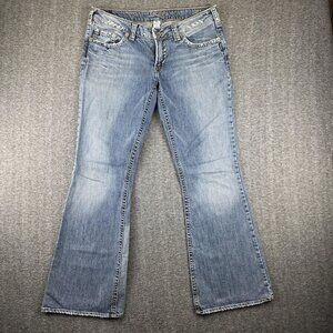 Silver Jeans Co Aiko Bootcut Jeans Womens 32/33 Blue Medium Wash Stretch Denim